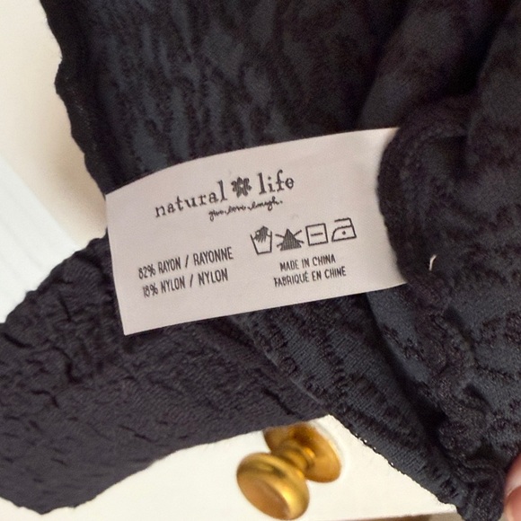 NATURAL LIFE Black Textured Long Sleeve Top - Picture 3 of 3